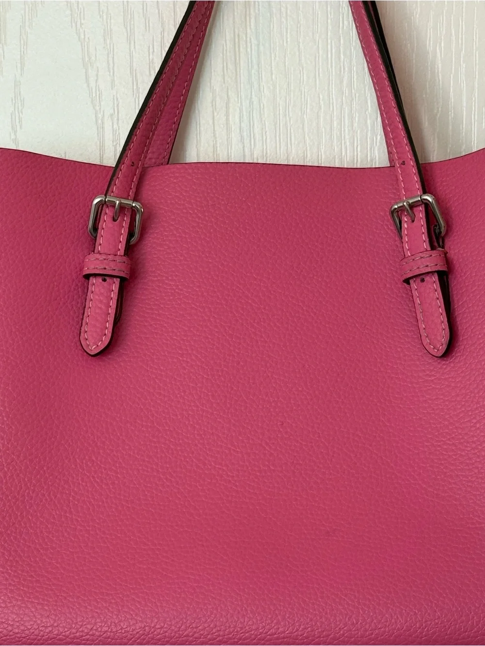 Coach Pink Leather Mollie Tote Purse with Crossbody Strap